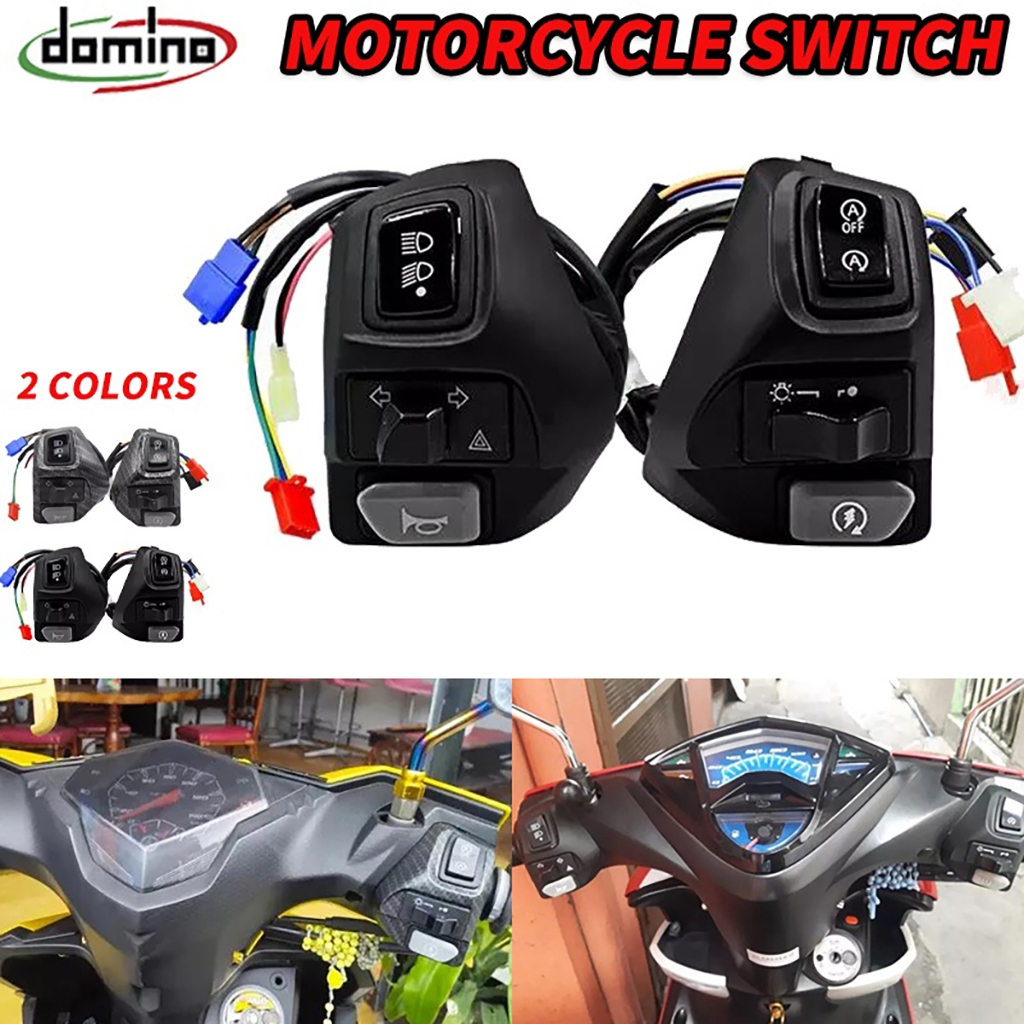สวิตช์จับโดมิโนพร้อมสวิตช์ไฟอันตรายสำหรับ Aerox / MIO ซ้าย + ขวา 1pair