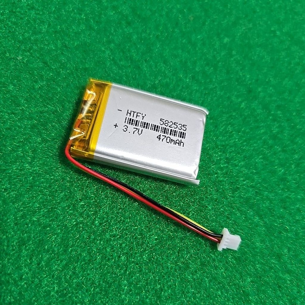 แบตเตอรี่ 3.7 โวลท์ 470 mah แบบ 3 สาย พร้อมแจ็ค 582535
