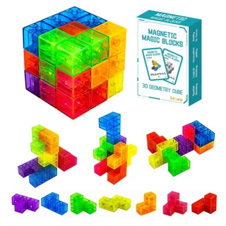 3D Magic magnetic cube คิวบ์แม่เหล็ก ลูกบาศก์แม่เหล็ก คิวบ์บล็อก เกมปริศนาแม่เหล็ก building block