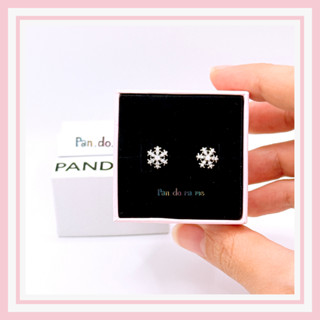 [พร้อมส่ง สินค้าแท้ 💯] แถมกล่อง **ต่างหูแพน.โด.ร่า Snowflake…