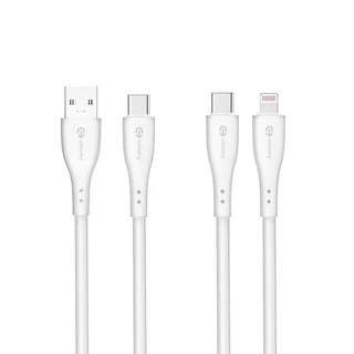 Commy สายชาร์จเร็ว คุณภาพสูง Type C / Lightning / Micro ไม่ขาดง่าย ความยาว 1 เมตร รุ่น DC251
