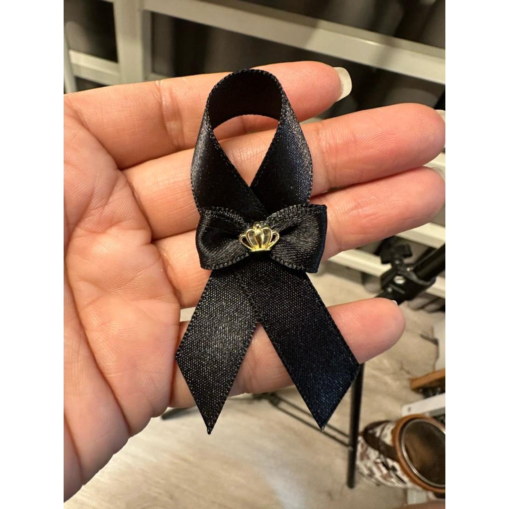 🎗️เข็มกลัด ริบบิ้น โบว์ ไว้อาลัย🎗️#โบว์ไว้อาลัย - รูปที่ 3