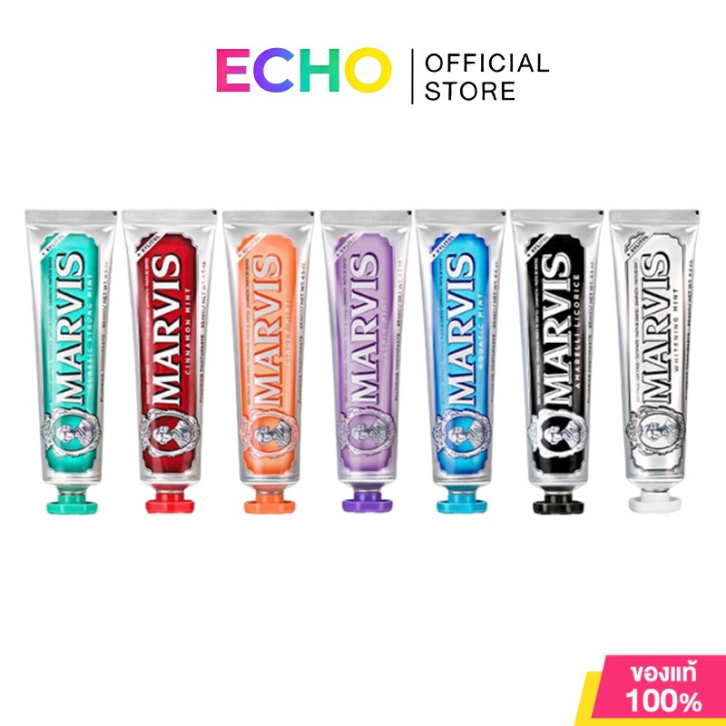 Marvis Mint Toothpaste mavis whitening sparkle ลบคราบสีให้ฟันขาวกระจ่างในแต่ละครั้งใช้ สะอาดที่ปลอดภ