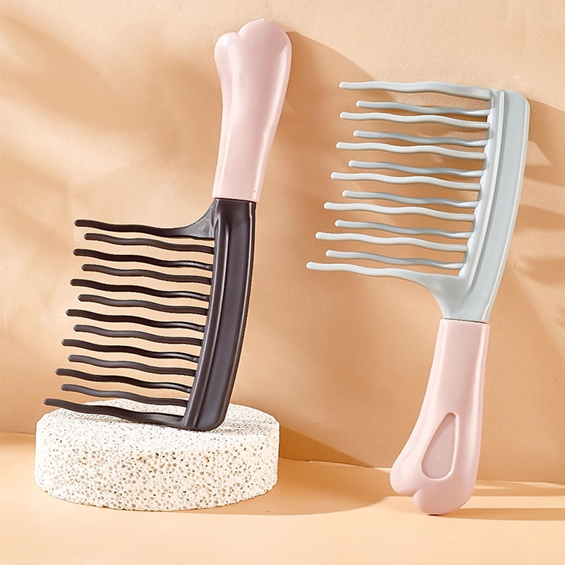 หวีผมลอน ฟันหยักสองแถว ป้องกันไฟฟ้าสถิตย์ 1 ชิ้น Curly hair comb