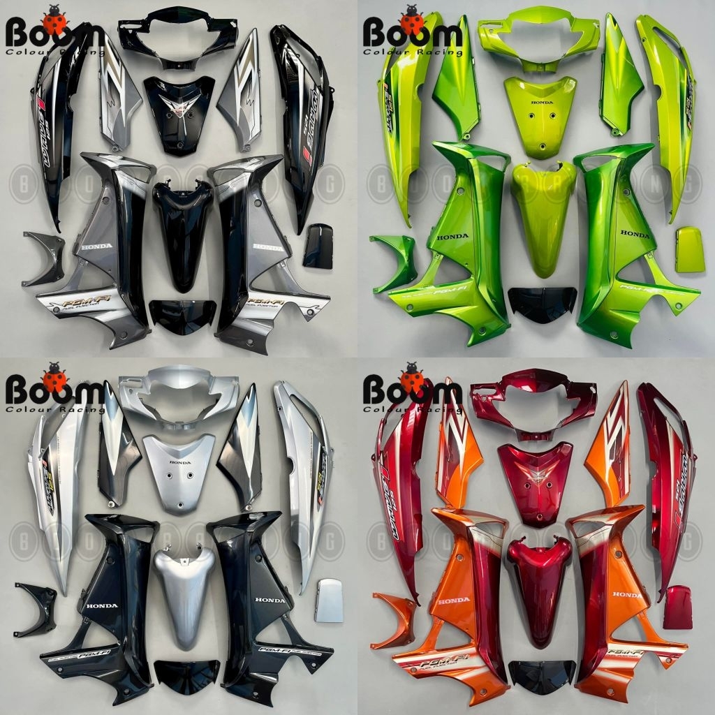 ชุดสีเวฟ125i บังลมไฟเลี้ยว งานพลาสติก​ ABS​ 14ชิ้น งานสีและแลค​เกอร์ 2K
