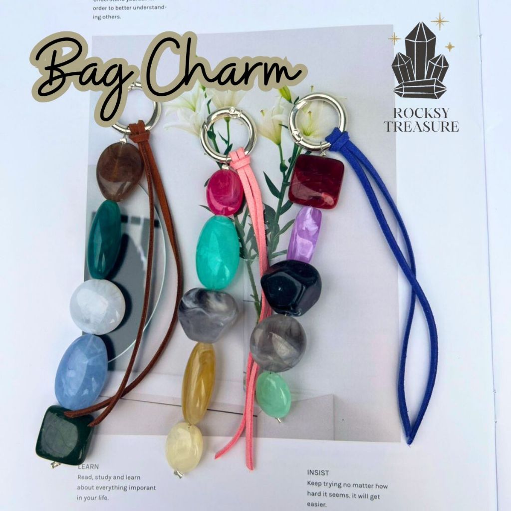 Bag Charm ลูกปัดอะคริลิค พวงกุแจห้อยกระเป๋า