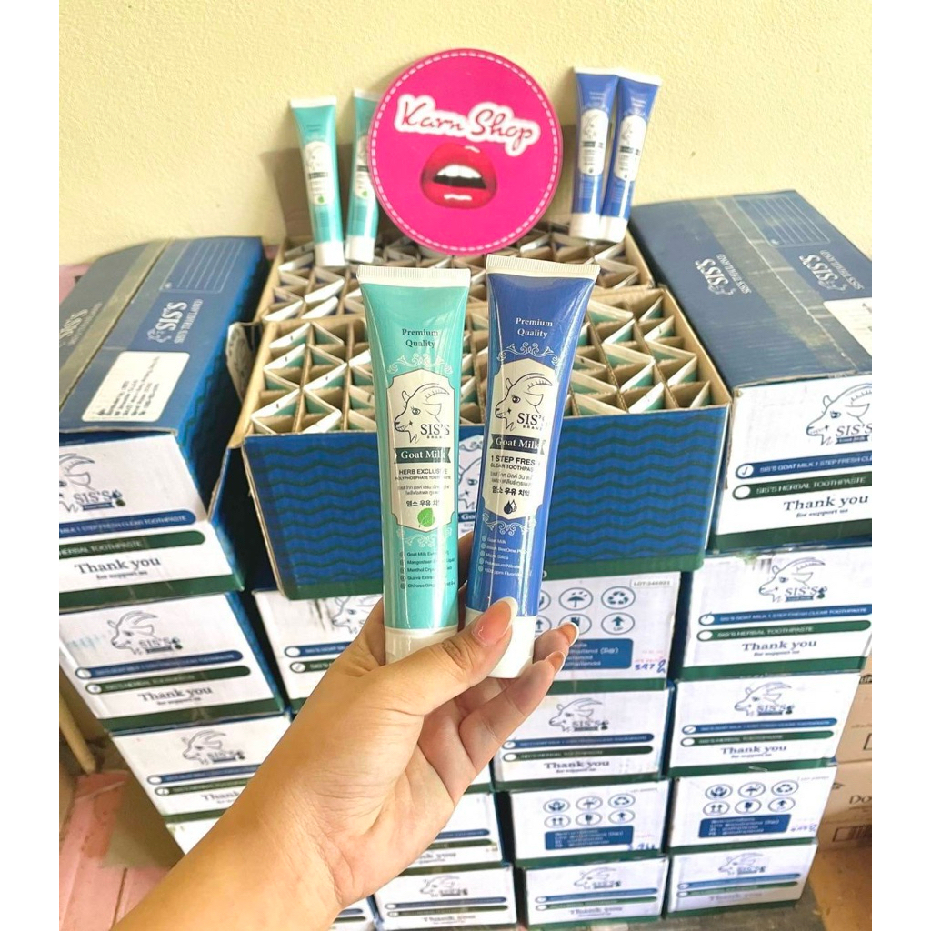 (1แถม1) ยาสีฟันนมแพะซื้อ1แถม1(ได้ยาสีฟัน2หลอด) ยาสีฟันแพะ sis
