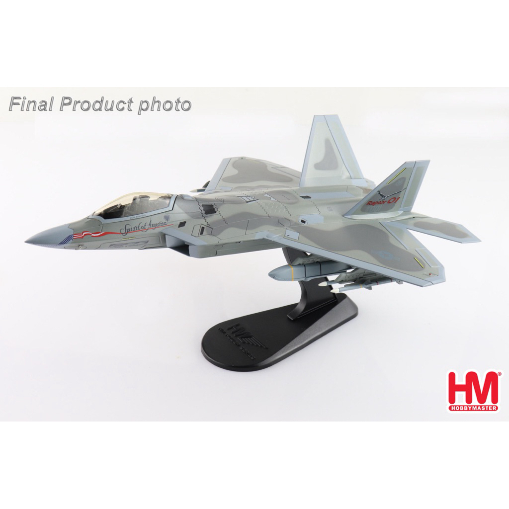 【Pre-Order】Hobby Master 1:72 – F-22A Raptor “Spirit of America” (HA2811c) 🇺🇸🦅