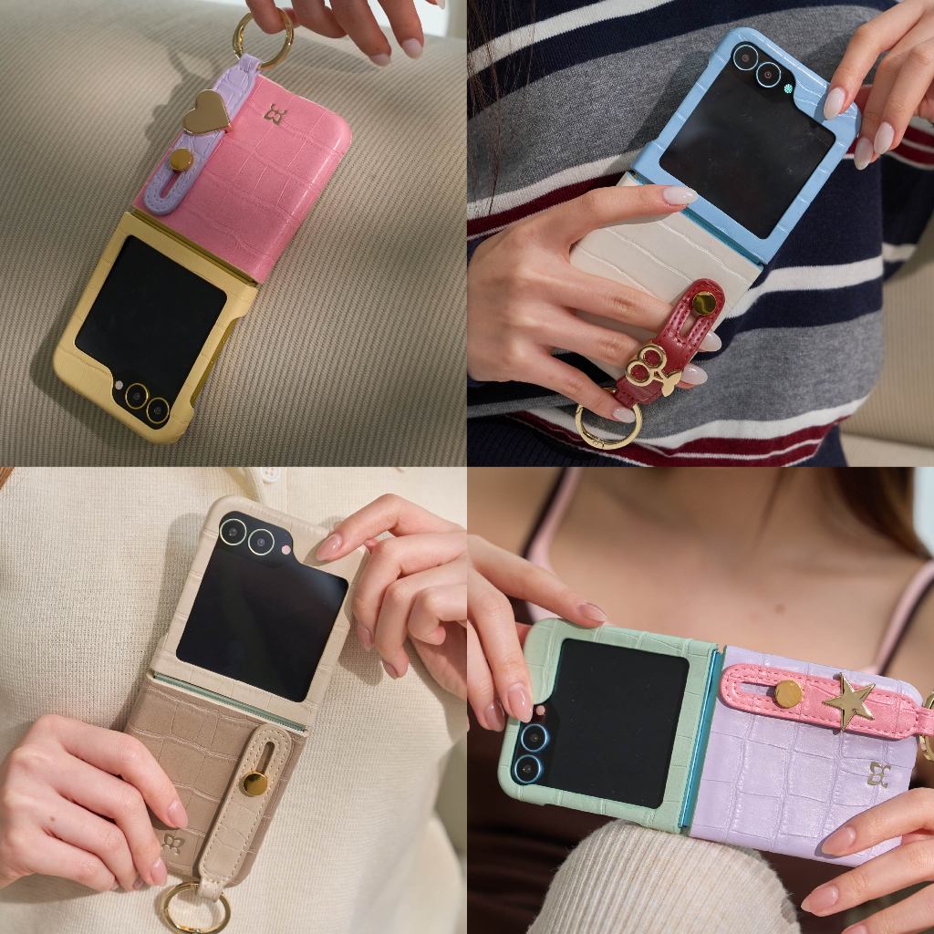 (ZFlip6) MUSE 3Tone Hand Strap Phone Case