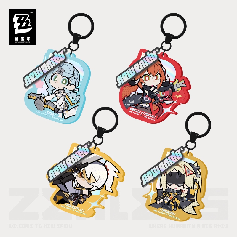 [ พร้อมส่ง / Official ] Zenless Zone Zero Q version Keychain - Obol Squad ZZZ พวงกุญแจ Q version ฝ่า