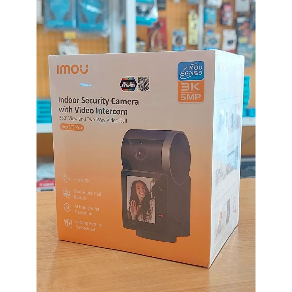 กล้องวงจรปิด IMOU REX VT PRO 5MP 3K Smart CCTV Video Call คุยเห็นหน้าคู่สนทนาได้มีจอในตัว