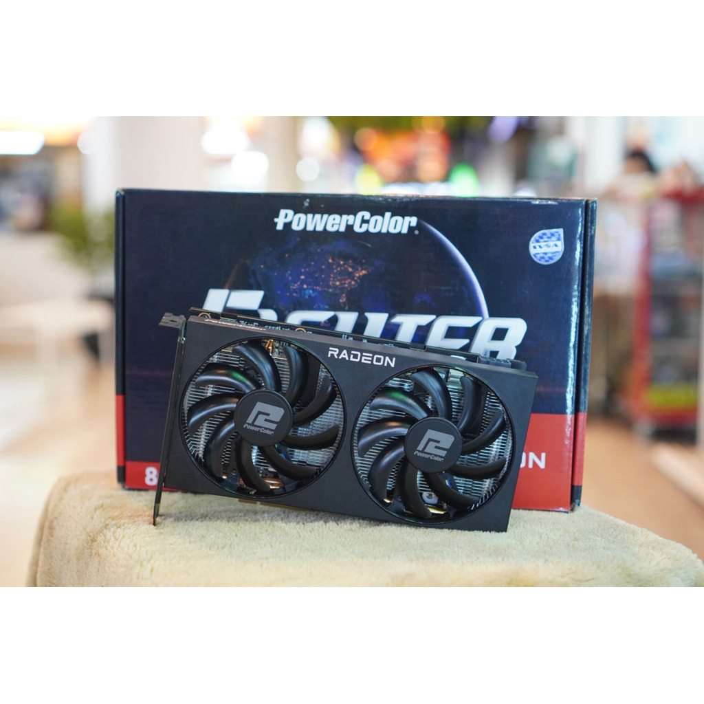 VGA (การ์ดแสดงผล) POWERCOLOR FIGHTER AMD RADEON RX 7600 8GB GDDR6 (RX7600 8G-F )
