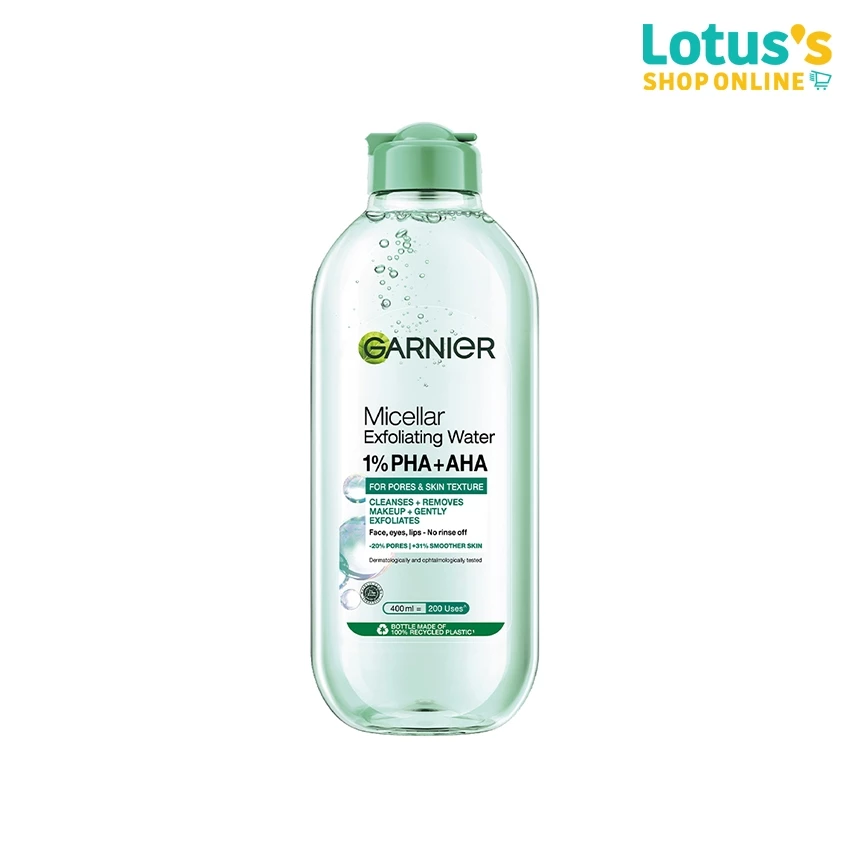 การ์นิเย่ ไมเซล่า เอ็กซ์โฟลิเอตติ้ง วอเตอร์ 400 มล.GARNIER MICELLAR EXFOLIATING WATER 400 ML.
