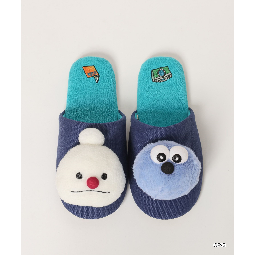 niko and ... [Puppet Sunsun] Collaboration Face Room Shoes (Blue)