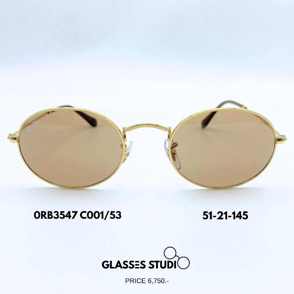 กรอบแว่นตา Ray Ban ของแท้ 100% 0RB3547 (สีทอง)