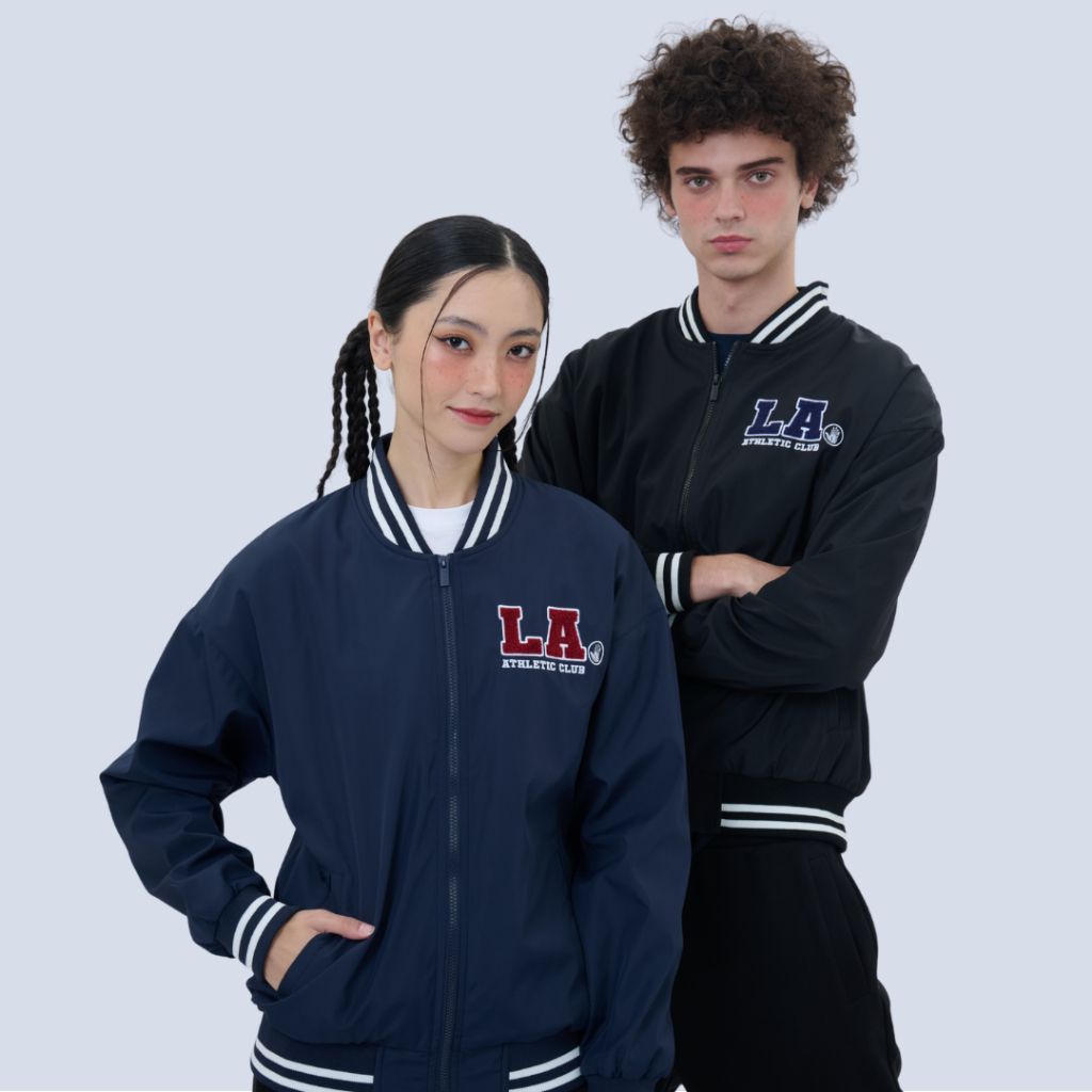 BODY GLOVE SC Varsity Jacket 2025 เสื้อแจ็คเก็ตแขนยาว สีดำ-กรมท่า