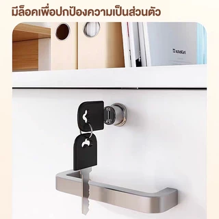 โต๊ะข้างเตียง ตู้ข้างเตียง มีล็อค มีล้อเลื่อน ขอบมนป้องกันกระแทก ตู้เก็บของห้องนอนมินิมอล