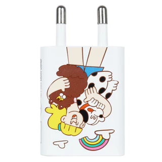 [Official] [ ชุดชาร์จ สาย Type-C ] Rizz Fluffy 2in1 Charger Set 25W ชุดชาร์จลิขสิทธิ์แท้ลาย Fluffy omelet รุ่น FO-WCC-01