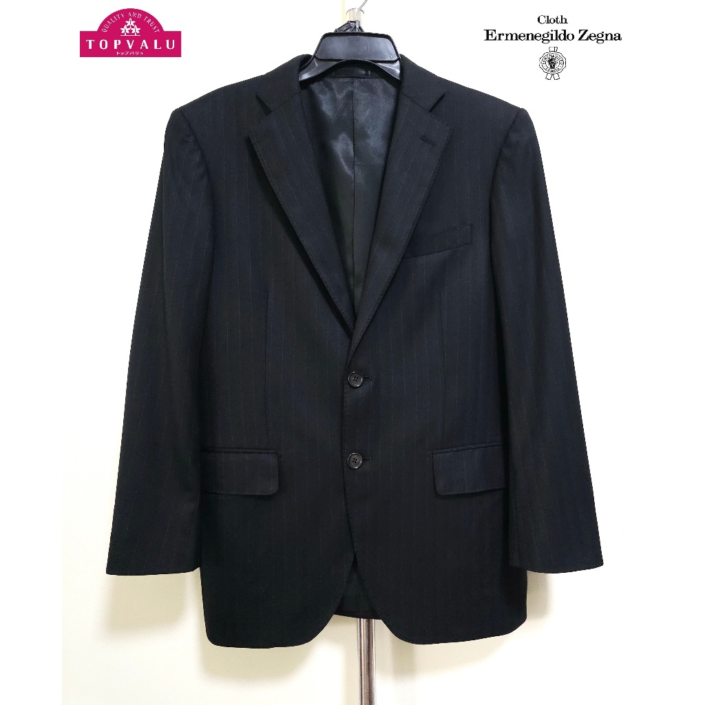 เสื้อสูทผ้า Ermenegildo Zegna สีดำ อก 40 นิ้ว มือสอง