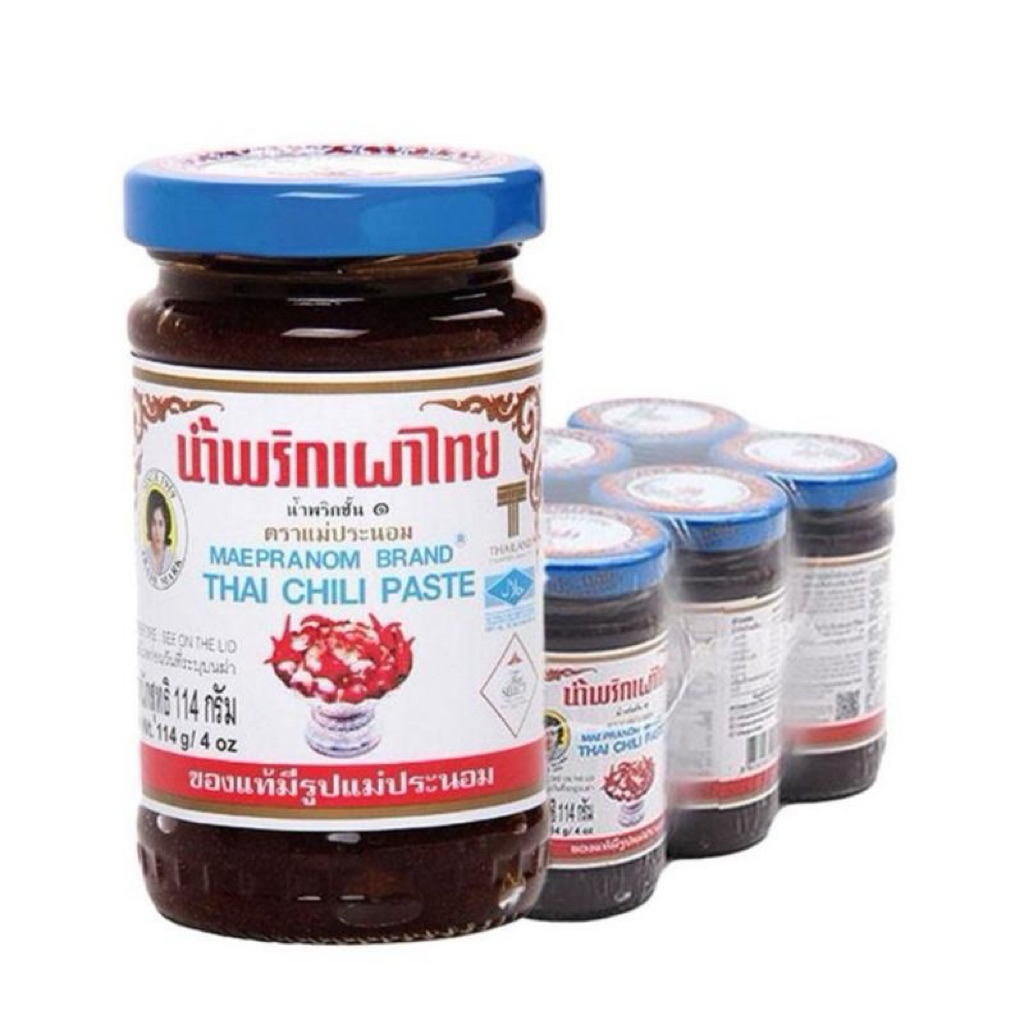 แม่ประนอม น้ำพริกเผาไทย 114ก x6 กระปุก