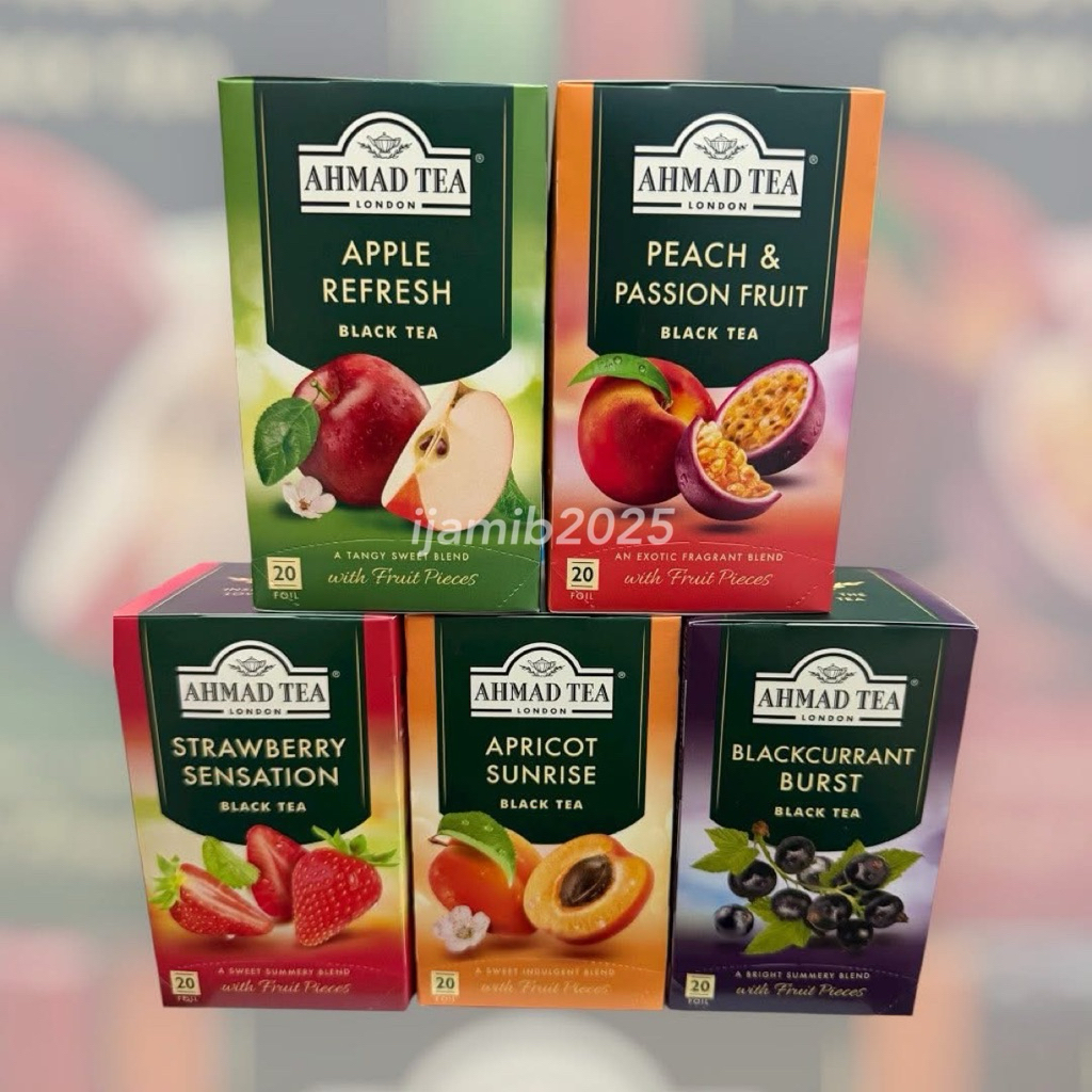 Ahmad Tea London ชาผู้ดีอังกฤษ กลิ่นผลไม้ หอมอร่อย (1กล่อง มี20ซอง)