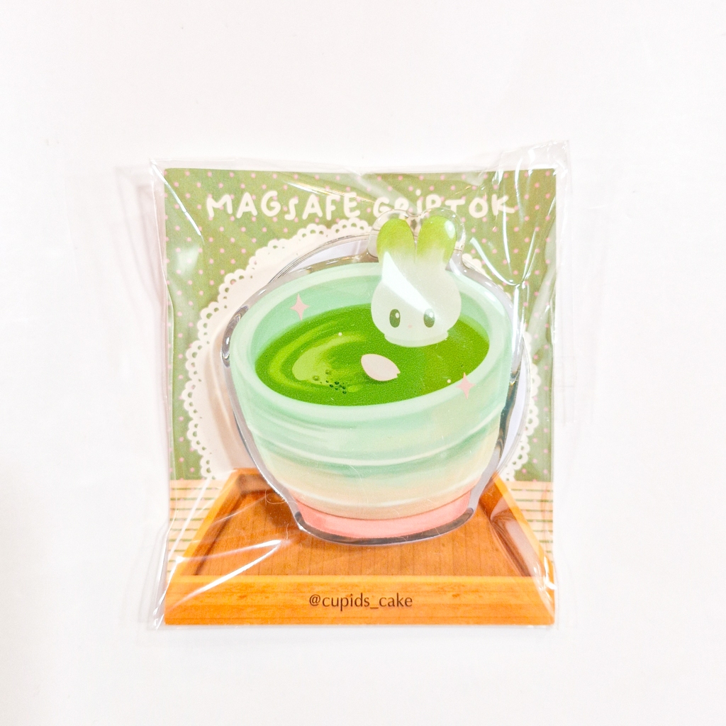 Magsafe Griptok กริปตอกแม่เหล็กลายแซนด์วิชผลไม้และมัทฉะ จับถนัดมือ สีน่ารักละมุน🍓🍵[Cupid's cake] - รูปที่ 2
