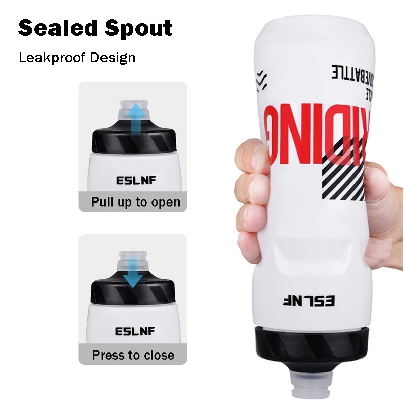 ESLNF ขวดน้ำสําหรับจักรยานแบบพกพา 710ML ความจุขนาดใหญ่ ขวดจักรยานถนน น้ำหนักเบา ขวดบีบดื่มง่าย ราคา ถูกที่สุด ดีลบีเคเค แกลเลอรีภาพที่ 6