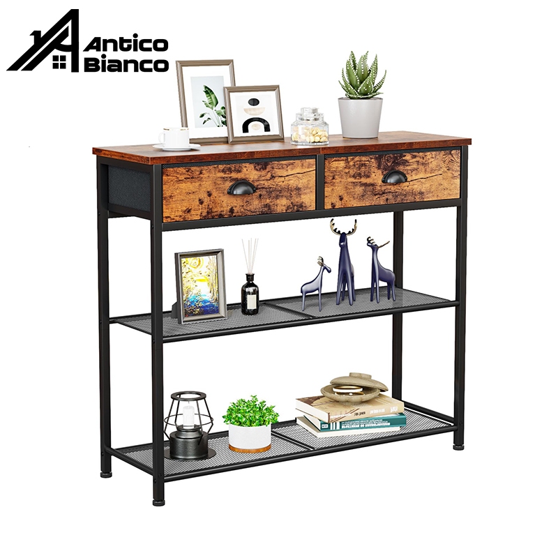 Antico ชั้นวางของ ตู้ลิ้นชักส ทำจากเหล็กและไม้ มีลิ้นชัก 2ลิ้นชัก และชั้นวางของ 3ชั้น เหมาะสำหรับห้องนั่งเล่น และทางเดิน