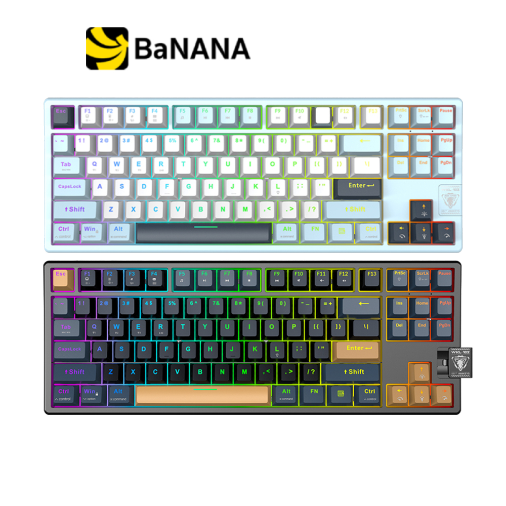 คีย์บอร์ดเกมมิ่ง Jedel Gaming Keyboard WK102 Wireless Tri-mode 3 Tone keycap (EN) by Banana IT