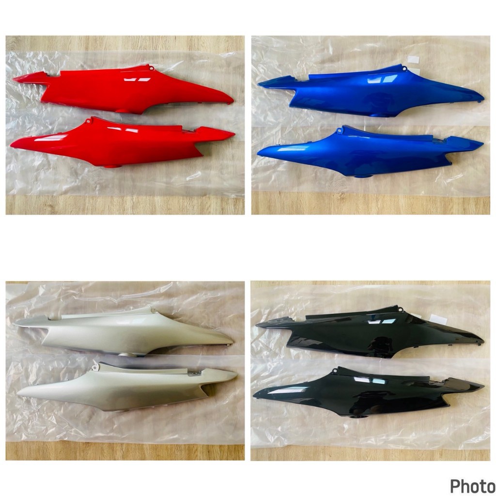 (FISHO) ฝาข้าง ฝากระเป๋า Wave 100S(05) เวฟ 100S(05) (รุ่นมียูบล็อค / ปี 2005-2008) (ราคาต่อคู่) (มี 4 สี)