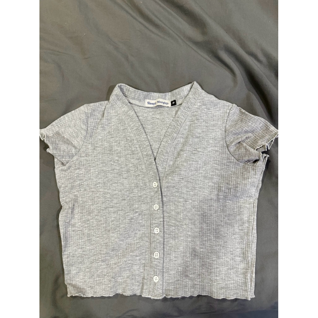 Sleepy Murphy Crop สีเทา size s
