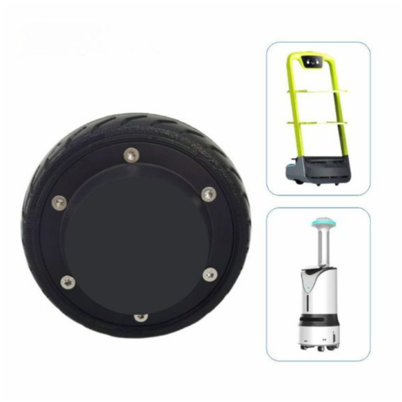 Hub Motor 24VDC 150W 5 inch 270RPM with Hall Sensors & Built-in 4096PPR Encoder for Robot / AGV