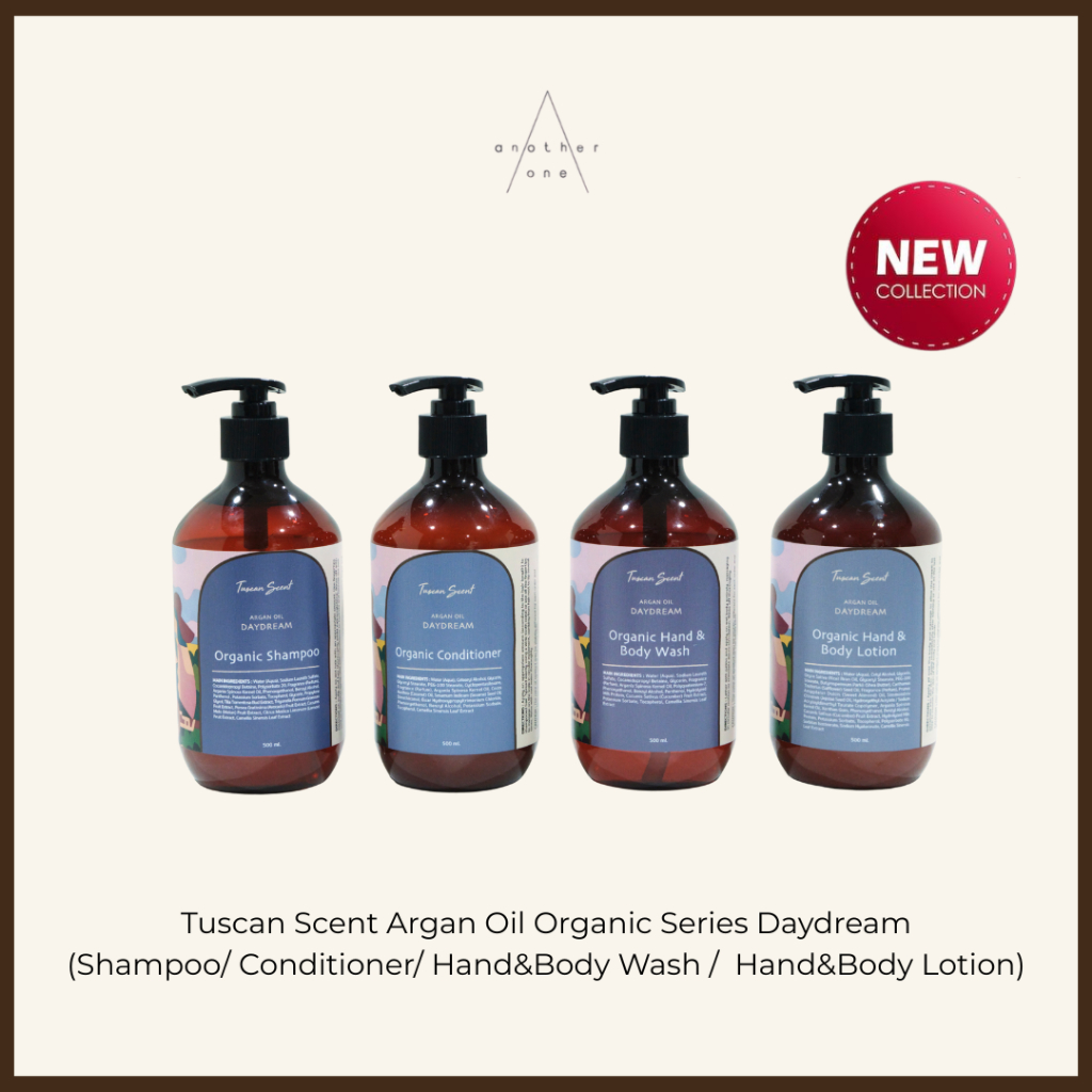 (New Product) TUSCAN SCENT ARGAN OIL ORGANIC Daydream 500 ml(Shampoo,Conditioner,Body wash,Body loti