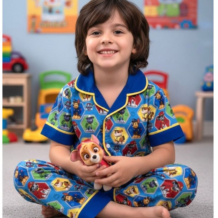 Babe Buy ชุดนอนเด็ก ผ้าไหมอิตาลีเกรดทอลื่นใส่สบาย ชุดนอนเด็กชายหญิง