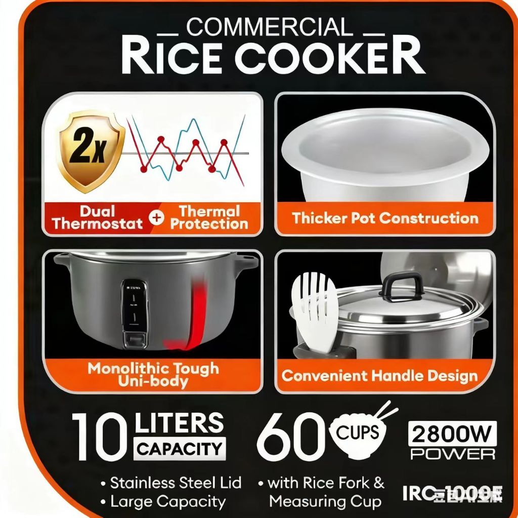 1.8L Straight Type Cherry Rice Cooker