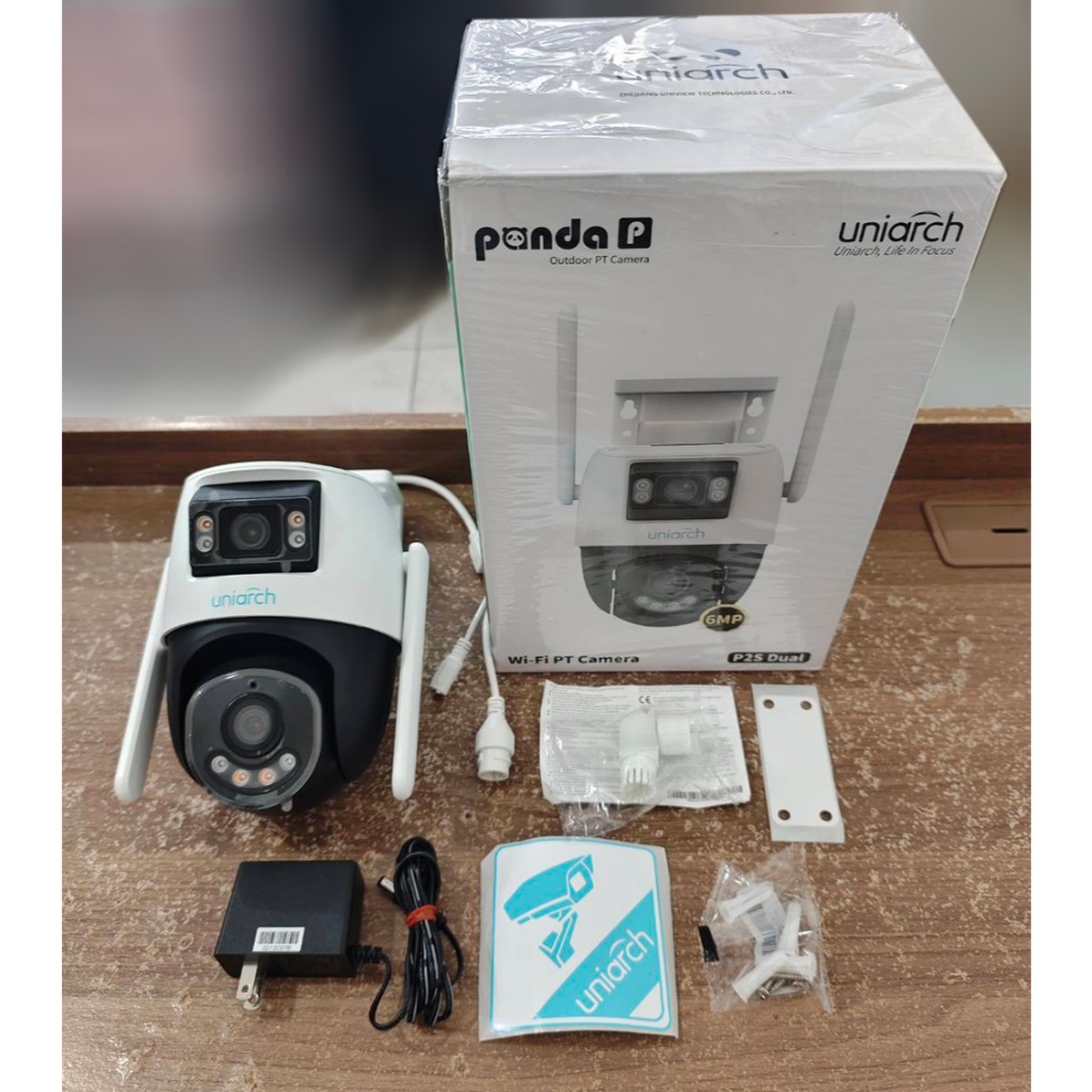 สินค้ามือสอง UNIARCH Uho-P2S-M33F34 Panda P กล้อง PT Wireless IP Camera 3+3MP Dual Lens