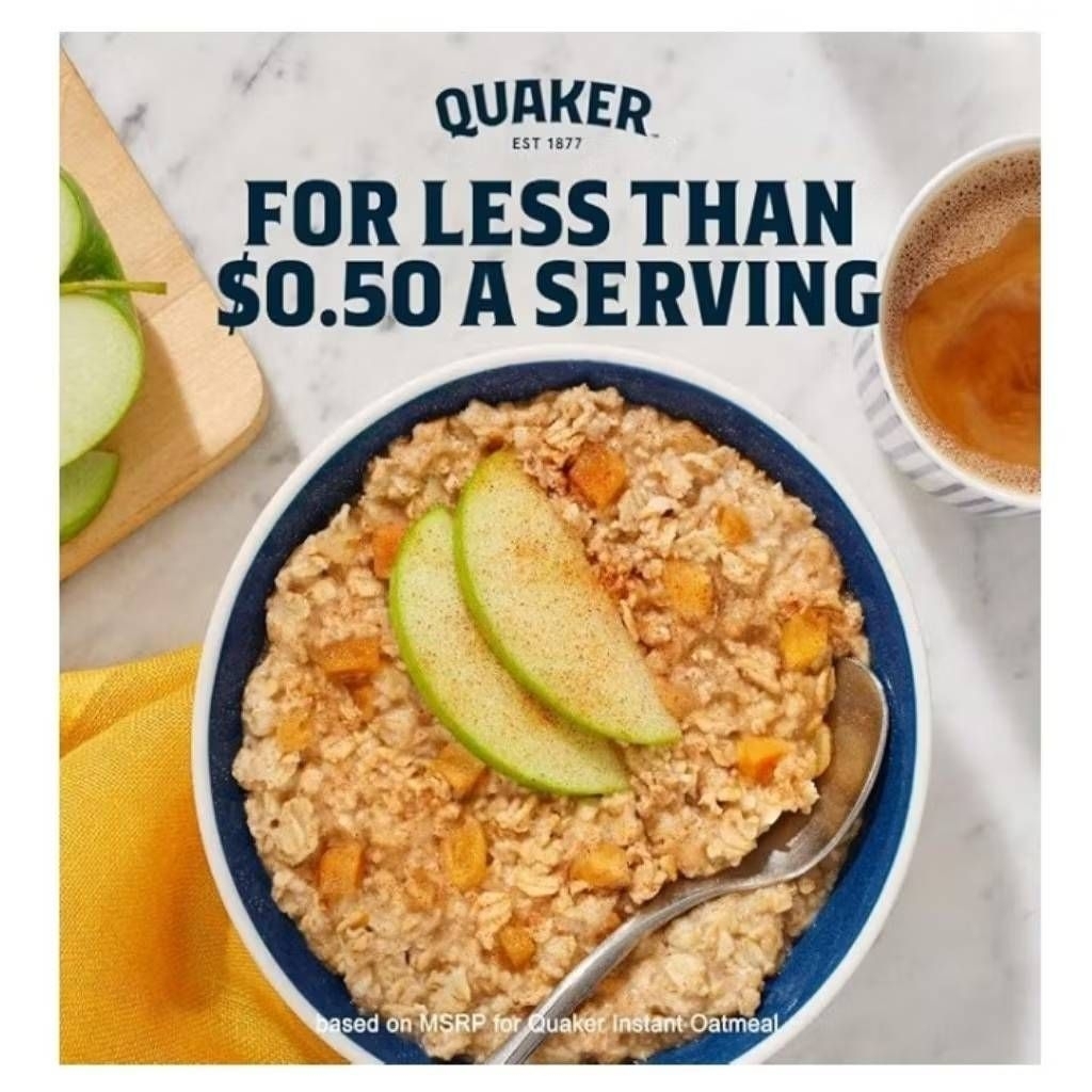 Quaker, Protein Instant Oatmeal, Banana Nut, 12.9 Oz
