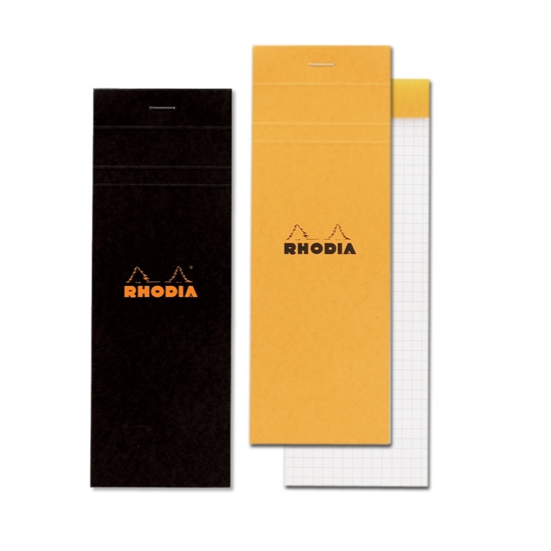 Rhodia N°8 Head Stapled Pad 80sh 7x21 Graph (C82) / สมุดฉีกแบบกริด ขนาด 7x21 แบรนด์ Rhodia ประเทศฝรั่งเศส