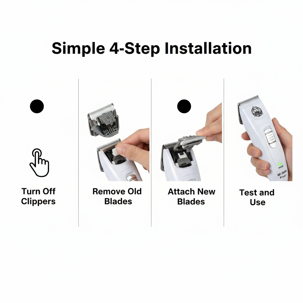 Boqi factory ใบมีดสำรองแบตตาเลี่ยน Codos / KuKu รุ่น  KP-3000 Plus+Blade - รูปที่ 4