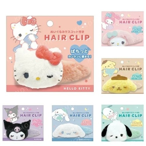 กิ๊บแป็กขน mx sanrio กิ๊บติดผม หัวตุ๊กตา 10 x 5 x 3.5 cm. นำเข้าจากญี่ปุ่น