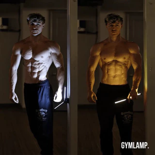 GYMLAMP ไฟฉาย LED 7 เกียร์ ปรับแสงได้ พับเก็บได้ แม่เหล็กแรงสูง ตะขอแขวนอเนกประสงค์ สำหรับยิม ไฟฉุกเฉิน