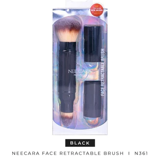 N361 NEE CARA Face Retractable Brush นีคาร่า แปรงปลอก 2 หัว ปัดแป้ง