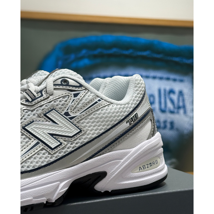 New Balance NB 740 Y2K Low cut Running Shoes White ของแท้ 100% - รูปที่ 3