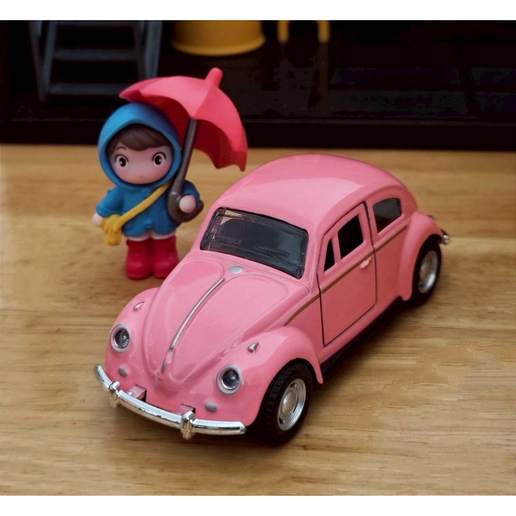 ส่งจากไทย‼️โมเดลรถเต่า  Beetle รถเหล็ก ยาว 11.5 ซม. ไม่มีกล่อง มีลาน เปิดประตูได้ รถคลาสสิค