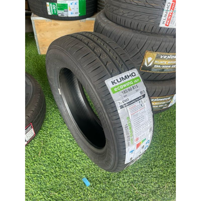 ยางใหม่ปี25 185/60R15 KUMHO ECOWING ES31จำนวน4เส้น(1ชุด)
