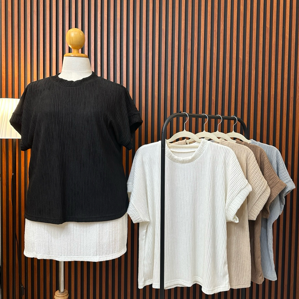 เสื้อแขนล้นผ้าทอฟฟี่อก50นิ้ว 965