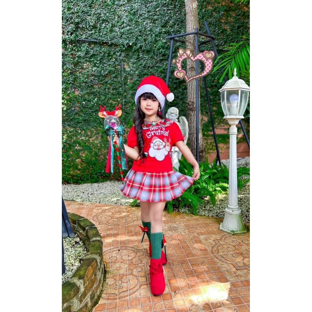 ชุดคริสมาสต์เด็ก ชุดแซนตี้ หู้ยยยน่ารัก แถมหมวก🎩🎩นะจ้ะ