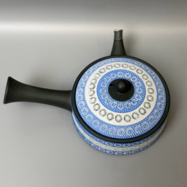 Tokoname Pottery Teapot Flower Kyusu 180ML  By Teruyuki 🇯🇵