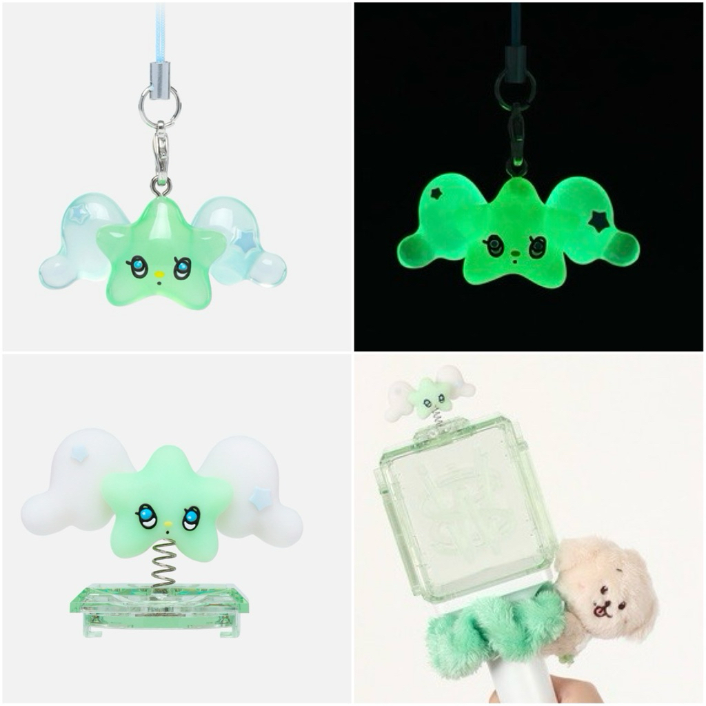 พร้อมส่ง ✨ รอบหิ้วหน้าคอน NCT WISH - GLOW-IN-THE-DARK MINI WICHU KEY RING / WICHU FANLIGHT CAP CHARM