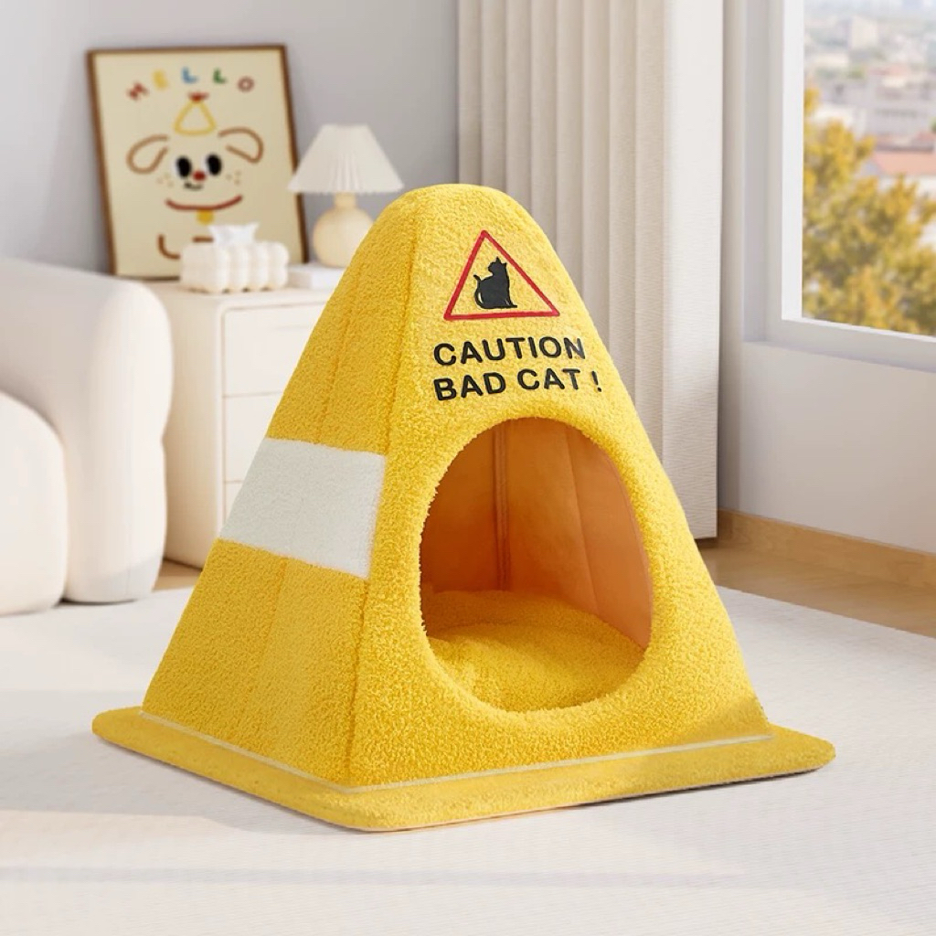 Caution bad cat - ที่นอนสัตว์เลี้ยง
